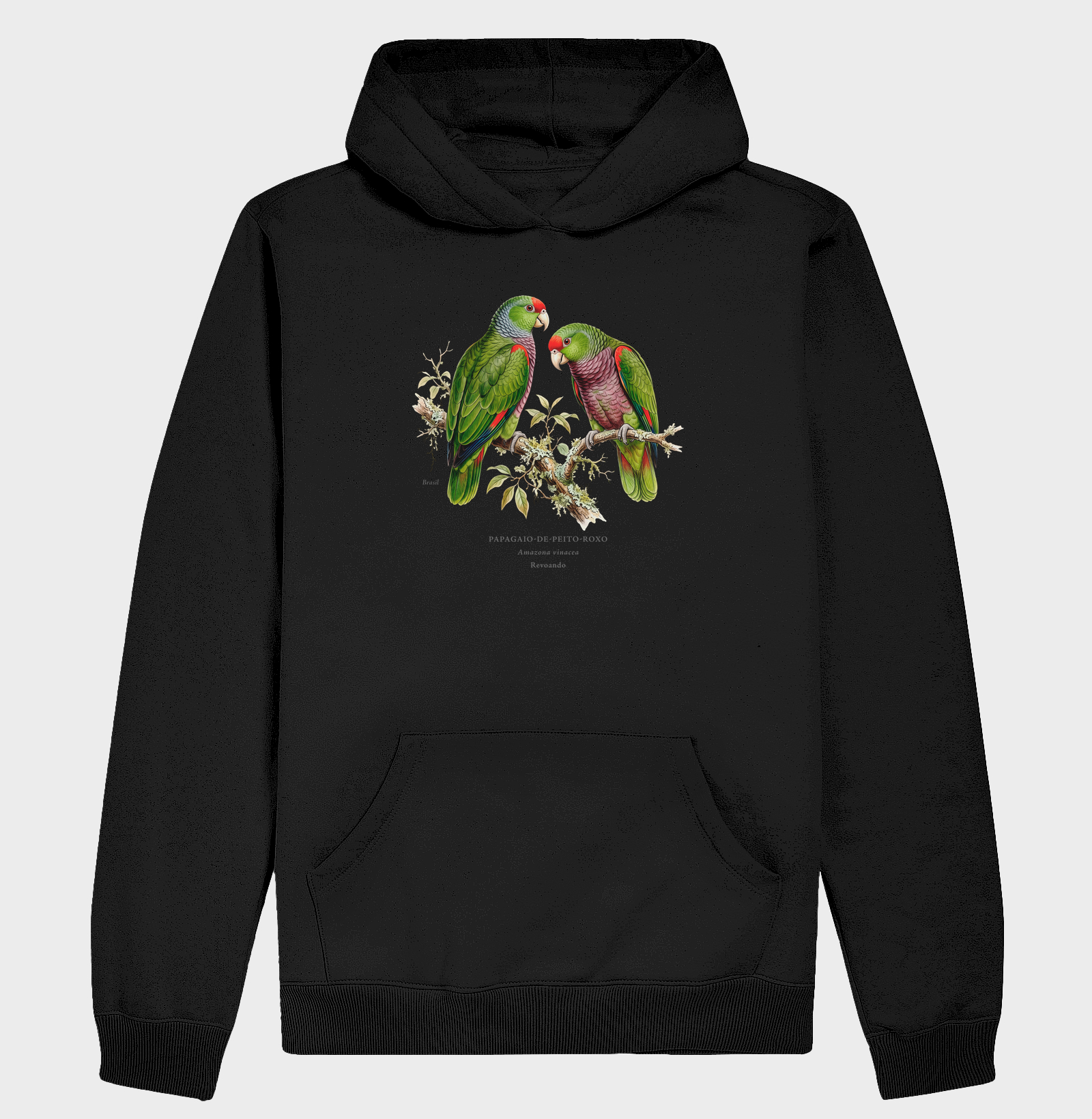 Naturalistas - Papagaio-de-peito-roxo - Moletom Hoodie - Imagem 4