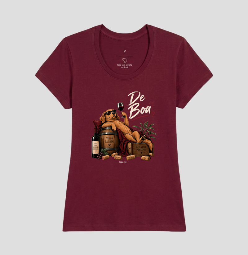 Camiseta “De Boa” Cachorro com Vinho – Lifestyle Relax - Imagem 17