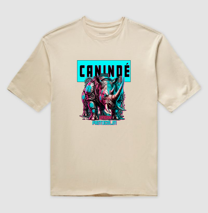 Camiseta Oversized Rinoceronte Cyberpunk | Origem Eterna — Aion Abstract - Imagem 4