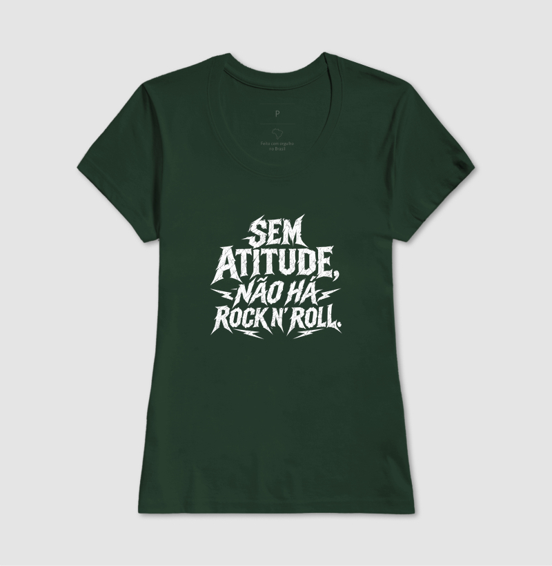 Camiseta Sem atitude, não há rock n' roll - Imagem 13