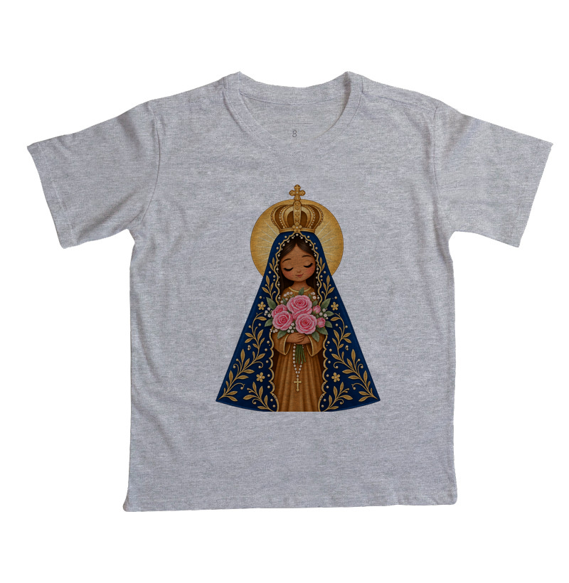 Nossa Senhora Aparecida com Flores - Baby - Imagem 5