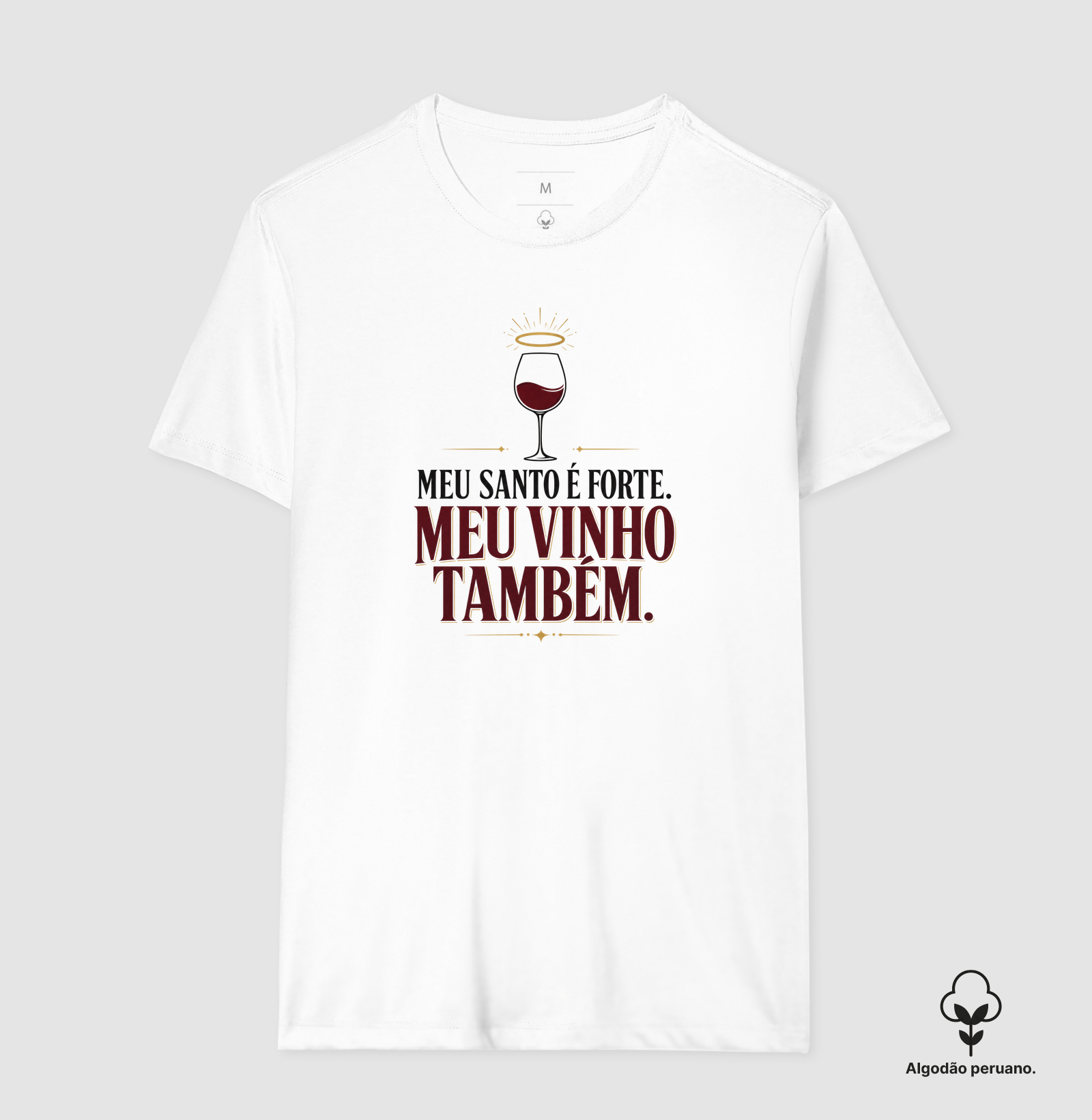 Camiseta Meu Santo é Forte! Meu Vinho também! - Imagem 8