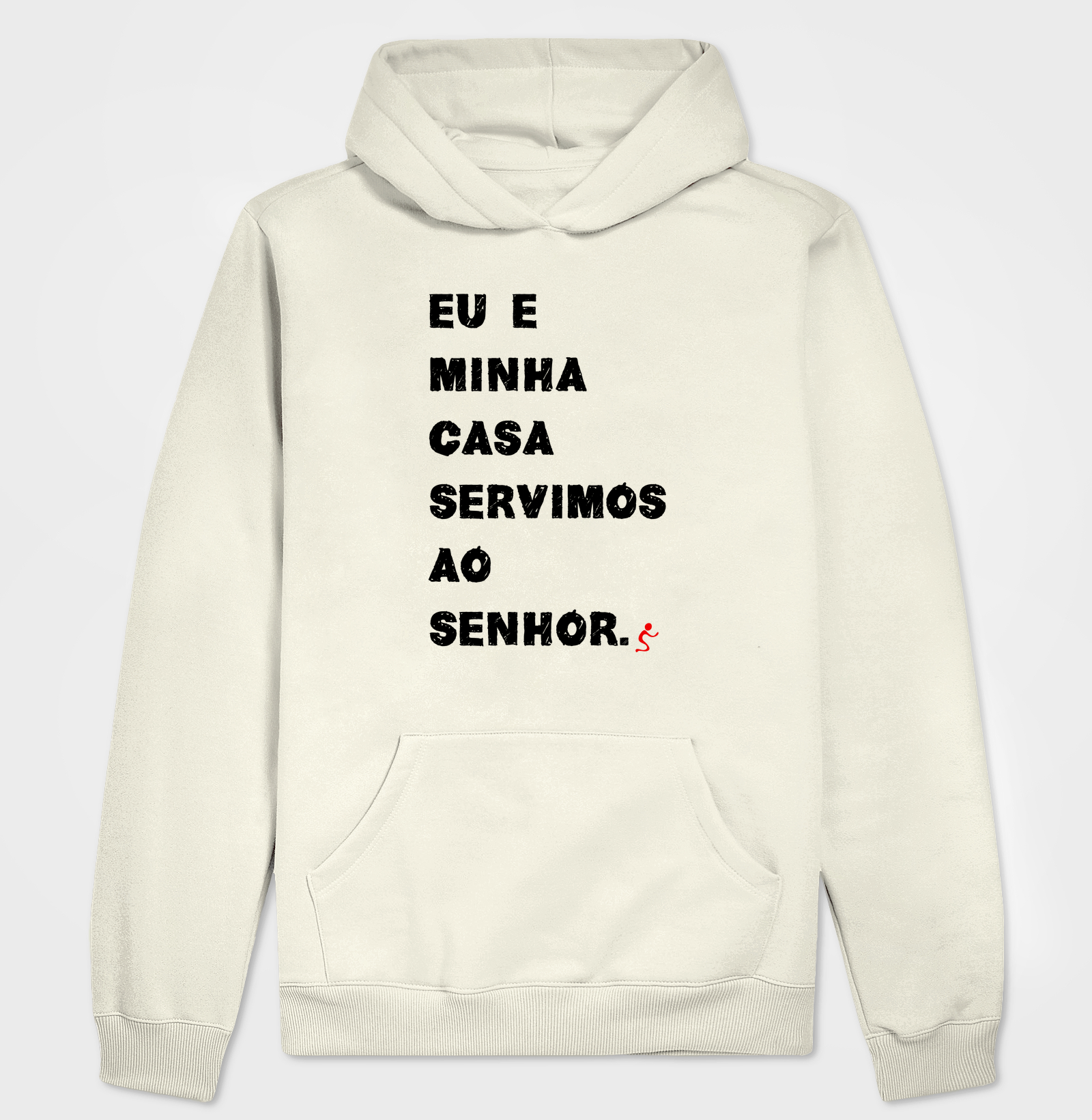 Hoodie Moletom Cristão Eu e Minha Casa Serviremos ao Senhor - Imagem 3