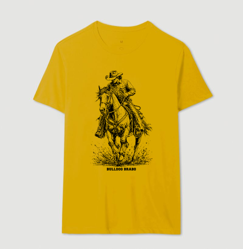 Cowboy Riding Horse Bulldog Brabo - Imagem 15