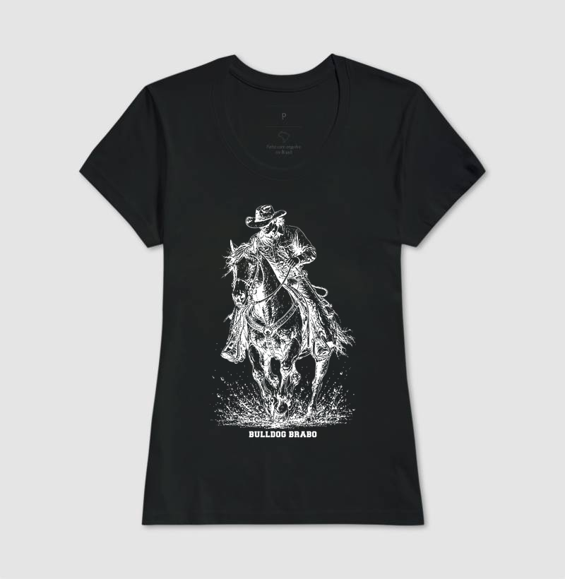 Cowboy Riding Horse Bulldog Brabo - Imagem 4