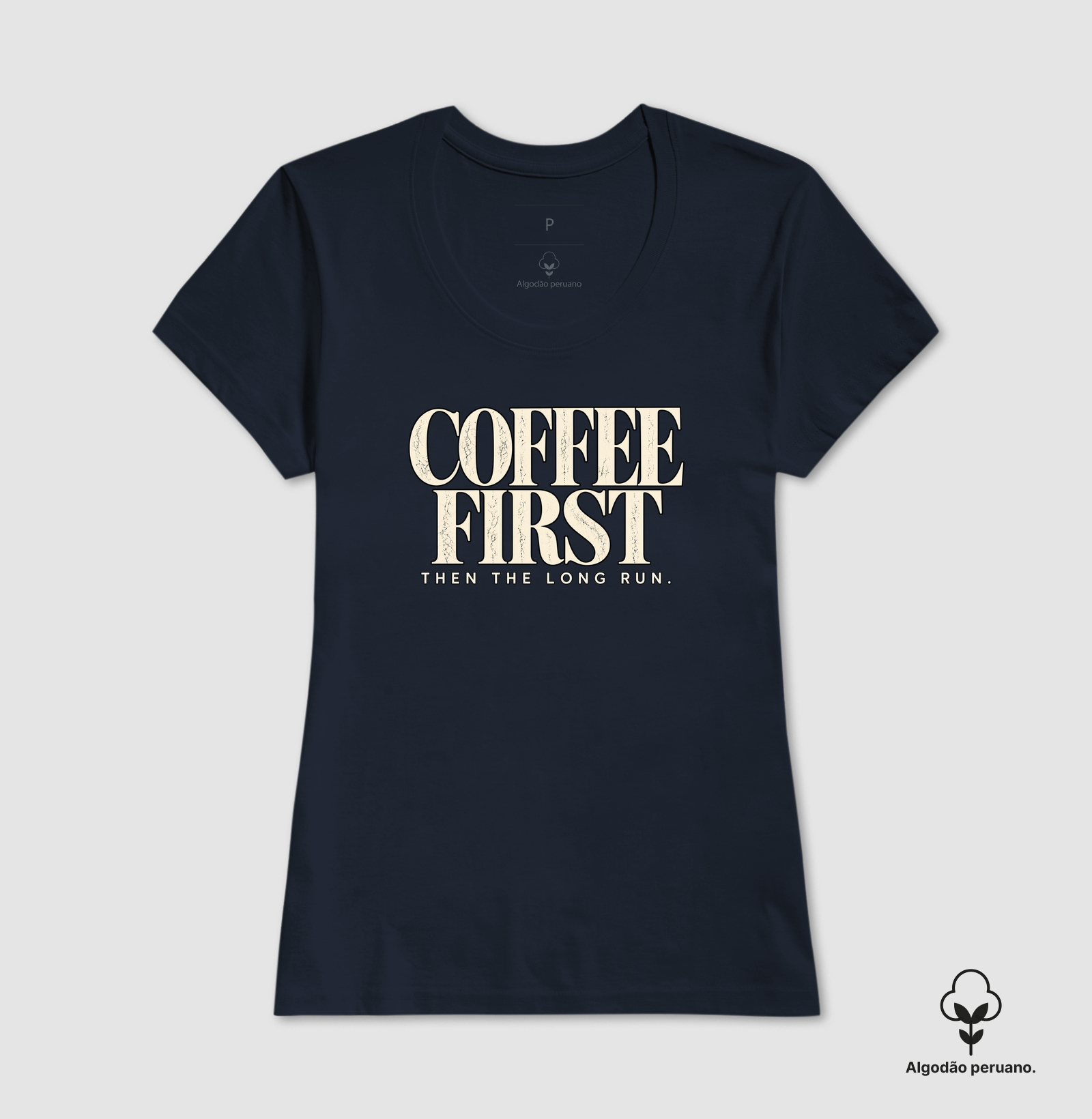 Camiseta Algodão Peruano Corrida - Coffee First Then The Long Run - Imagem 2