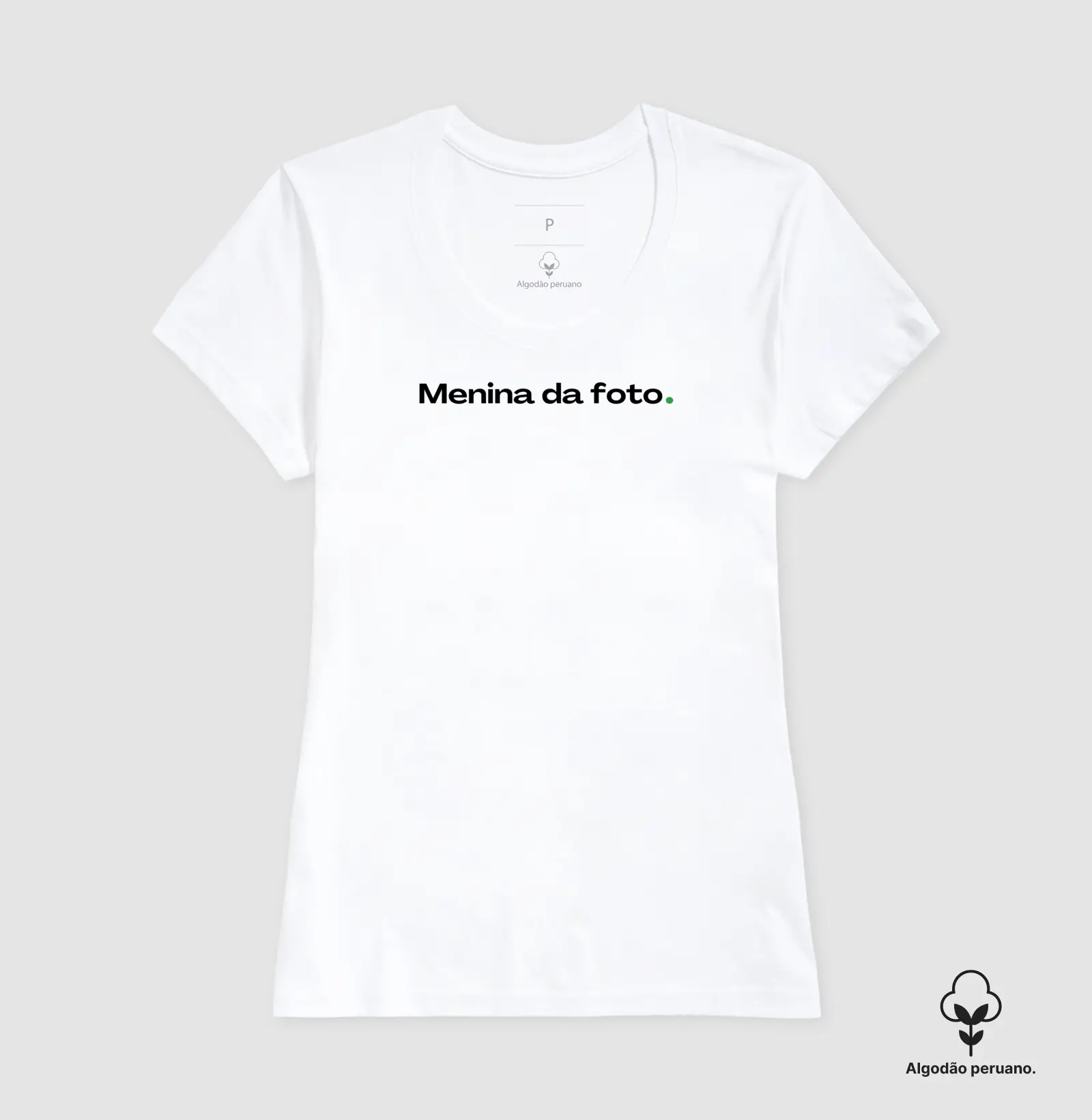 Camiseta Premium algodão Peruano, menina da foto. - Imagem 3