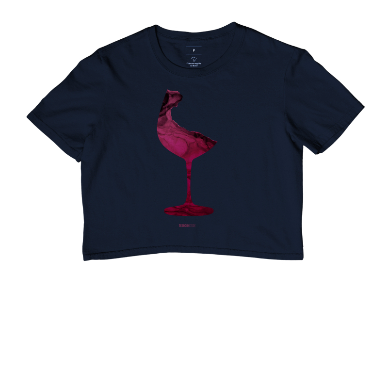 Camiseta Cropped Vinho Abstrata - Imagem 4