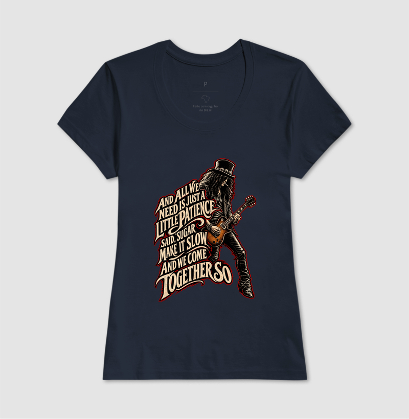 Camiseta Patience – Rock, Guitarra e Atitude | Estampa Vintage Rock - Imagem 7