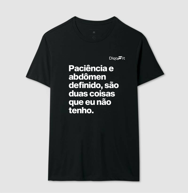 CAMISETA ACADEMIA PACIÊNCIA E ABDÔMEN DEFINIDO - Imagem 2