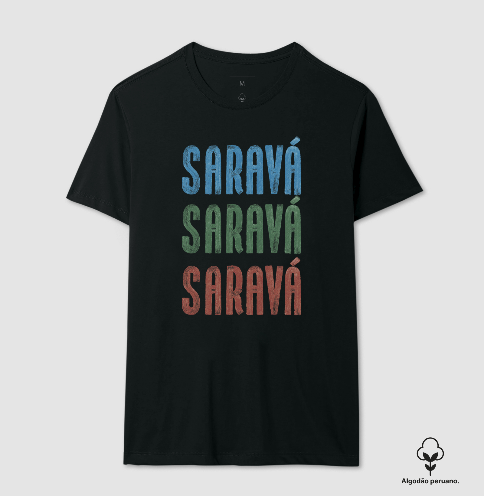 Camiseta Branca Unissex Saravá Brasilidades 100% Algodão - Imagem 2