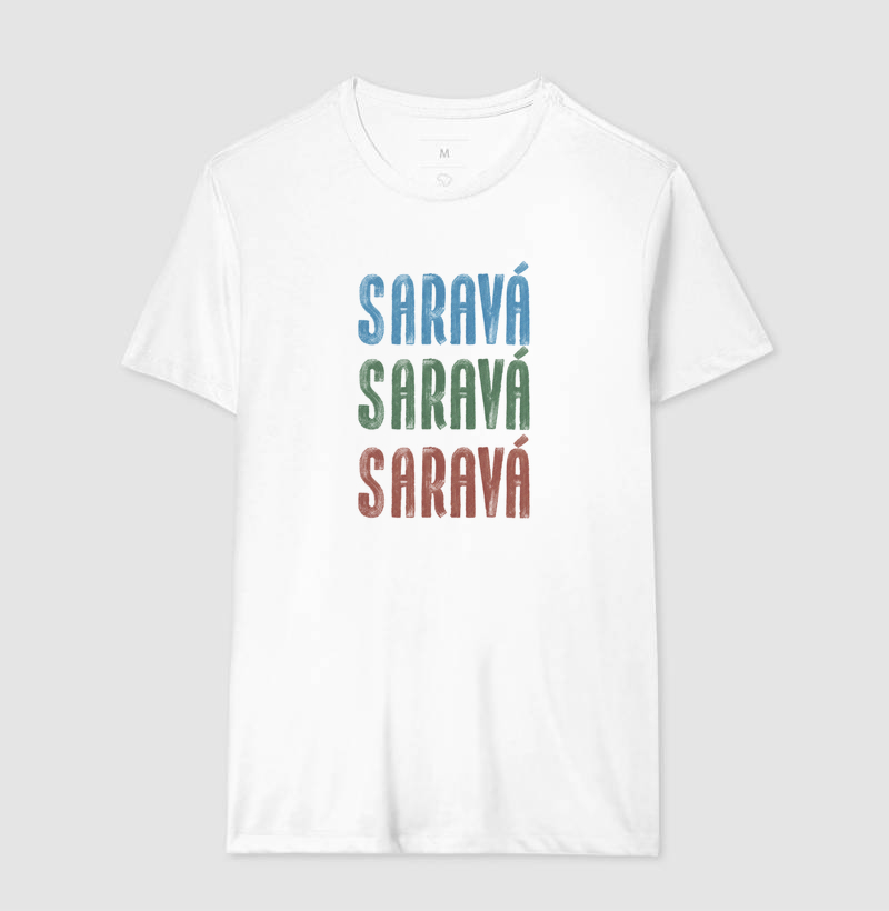 Camiseta Branca Unissex Saravá Brasilidades 100% Algodão - Imagem 3