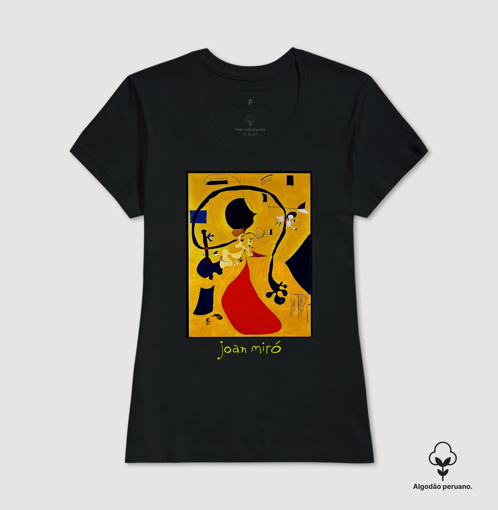Camiseta Algodão Peruano Tanguis Joan Miró Bailarina Espanhola (1928) - Imagem 3