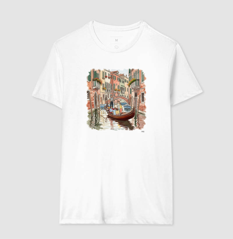Camiseta Algodão Premium - Passeio de Gôndola  - Imagem 4
