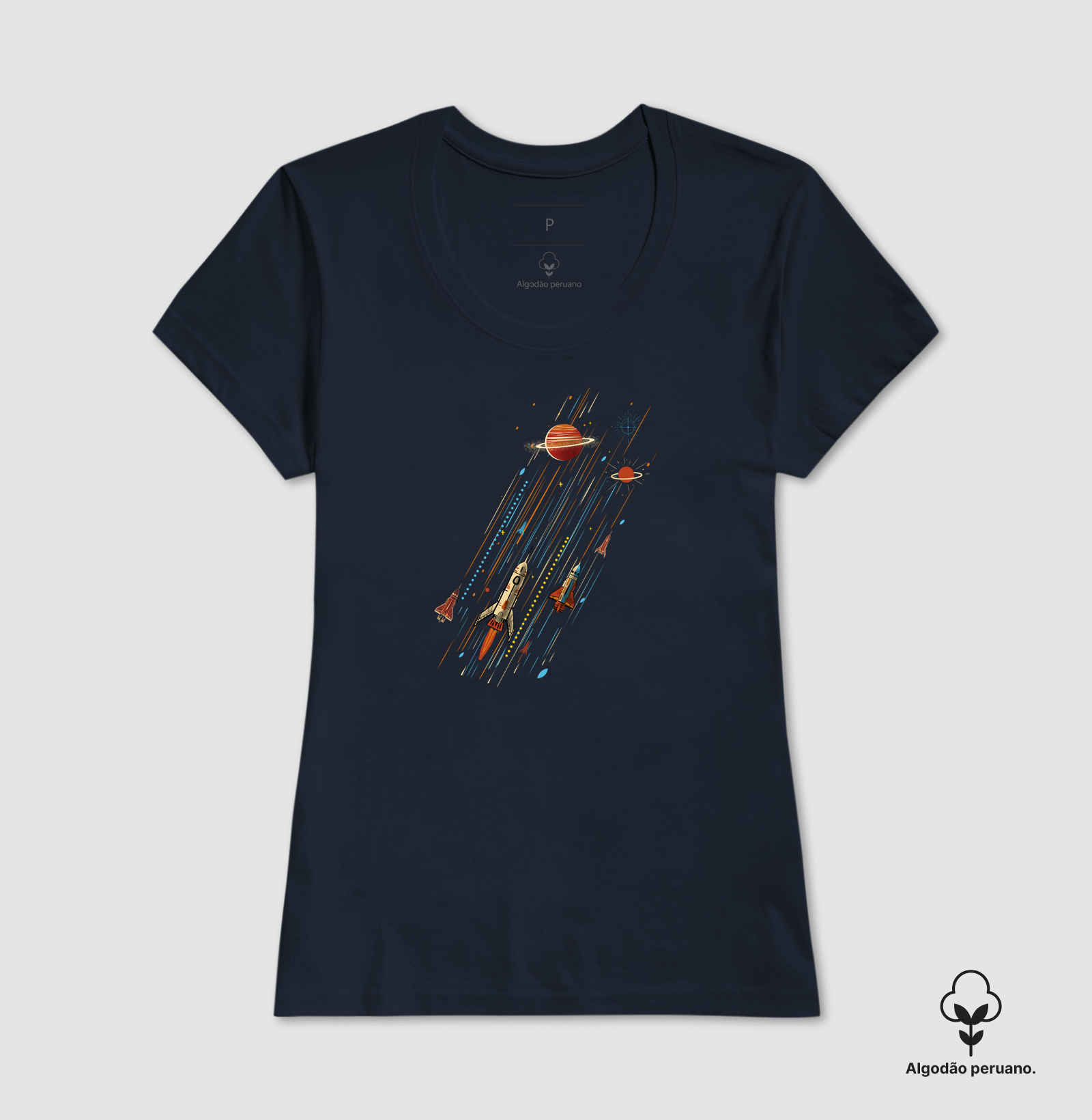 Camiseta Space Travel is Cool Algodão Peruano - Imagem 5