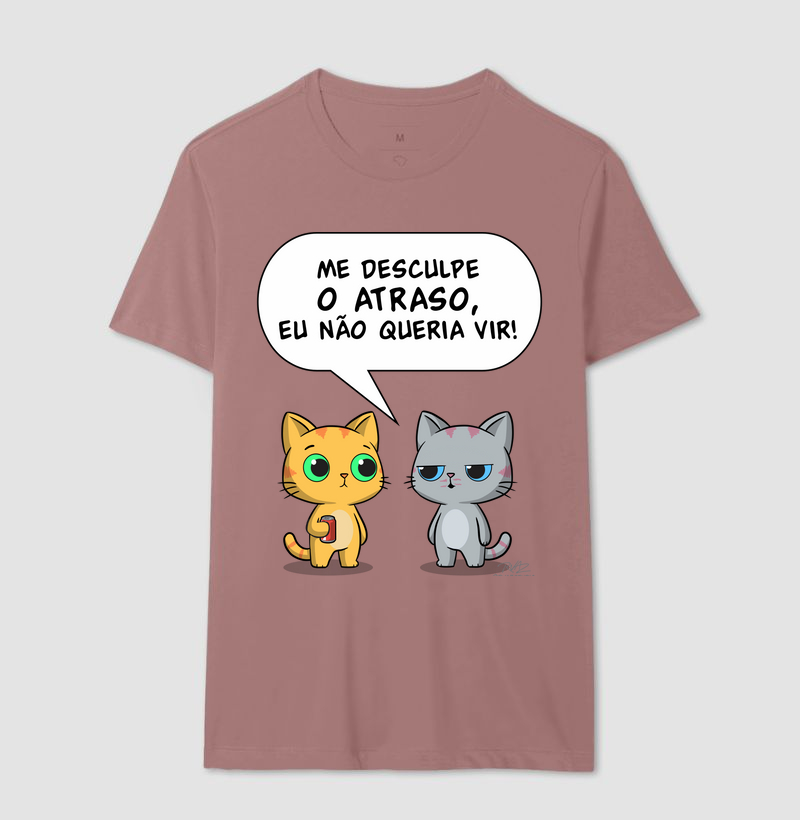 Camiseta Gato Sincero Atraso - Imagem 16