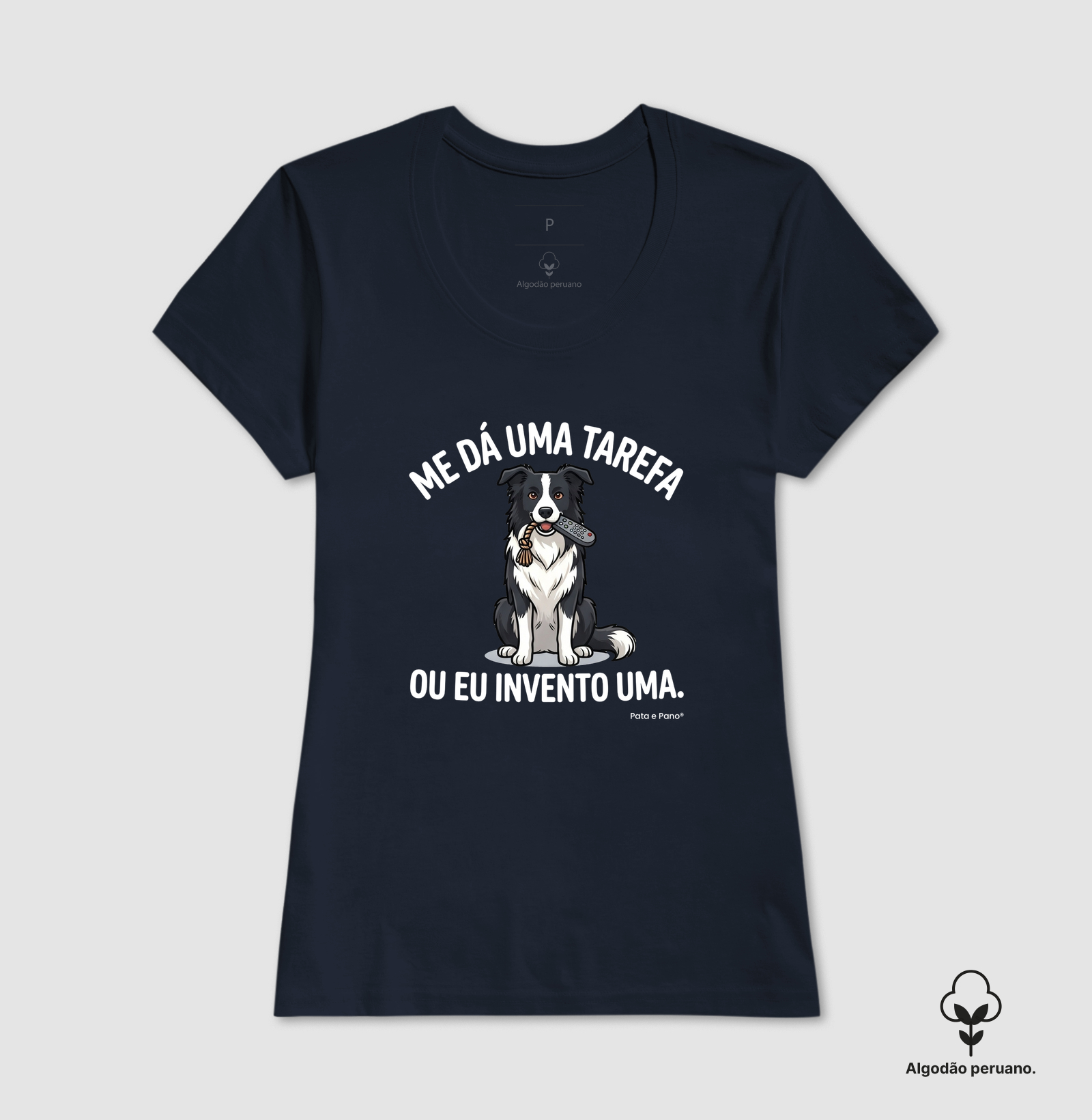 CAMISETA ALGODÃO PERUANO BORDER COLLIE TAREFA - Imagem 4