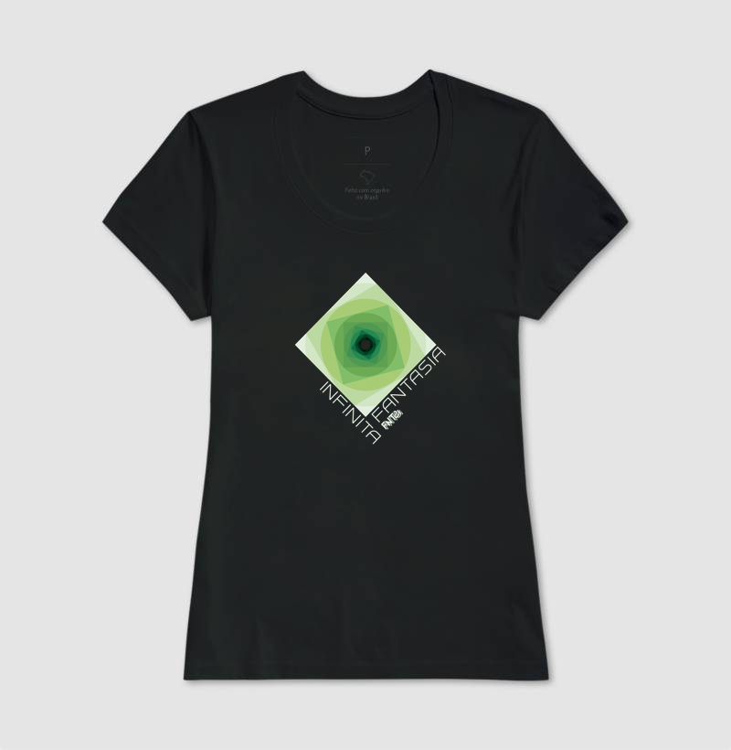 T-SHIRT "INFINITA FANTASIA" / VERDE ESTAMPA MÉDIA