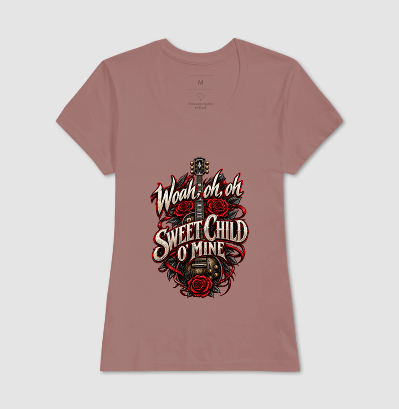 Camiseta Rock Sweet Child O’ Mine – Guitarra e Rosas - Imagem 17