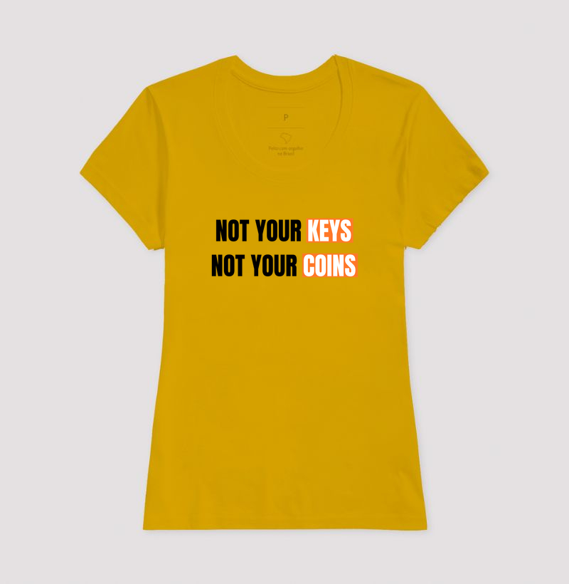 Camiseta Bitcoin Not Your Keys, Not Your Coins - Imagem 20
