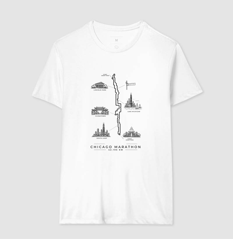 Camiseta Maratona - Percurso Maratona de Chicago - Imagem 4