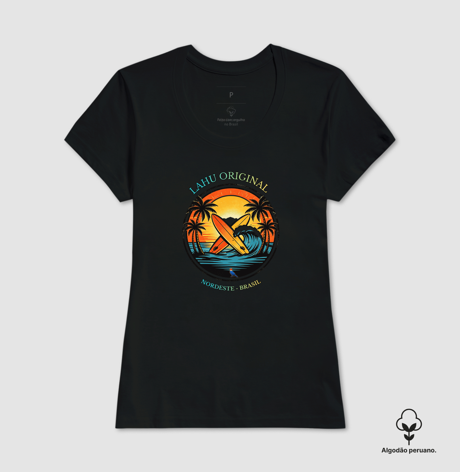 “Sinta a energia das ondas nordestinas com a estampa Lahu Original. Cores vibrantes, estilo surf e alma brasileira — feita para quem carrega o sol e o mar no coração. Vista o Nordeste, vista Lahu!” - Imagem 9