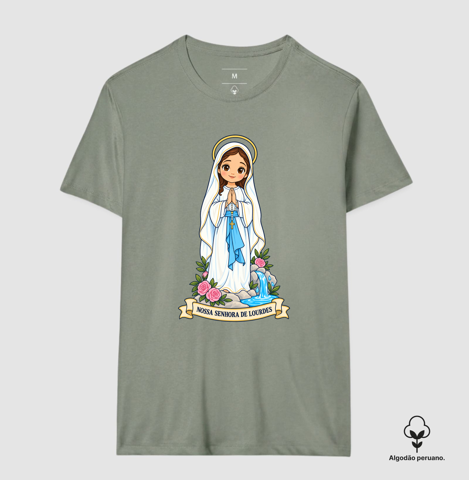 Nossa Senhora de Lourdes estilo chibi - Imagem 3