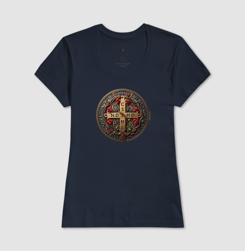 Medalha de São Bento e Flores Coroa-de-Cristo | Arte Sacra Exclusiva - Imagem 7