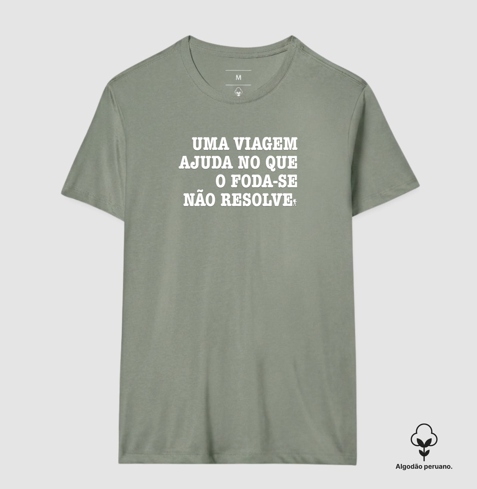 Camiseta Uma Viagem Ajuda no que o Foda-se Nao Resolve | Humor Viagem Bold | Colecao Viciados em Viagem - Imagem 7