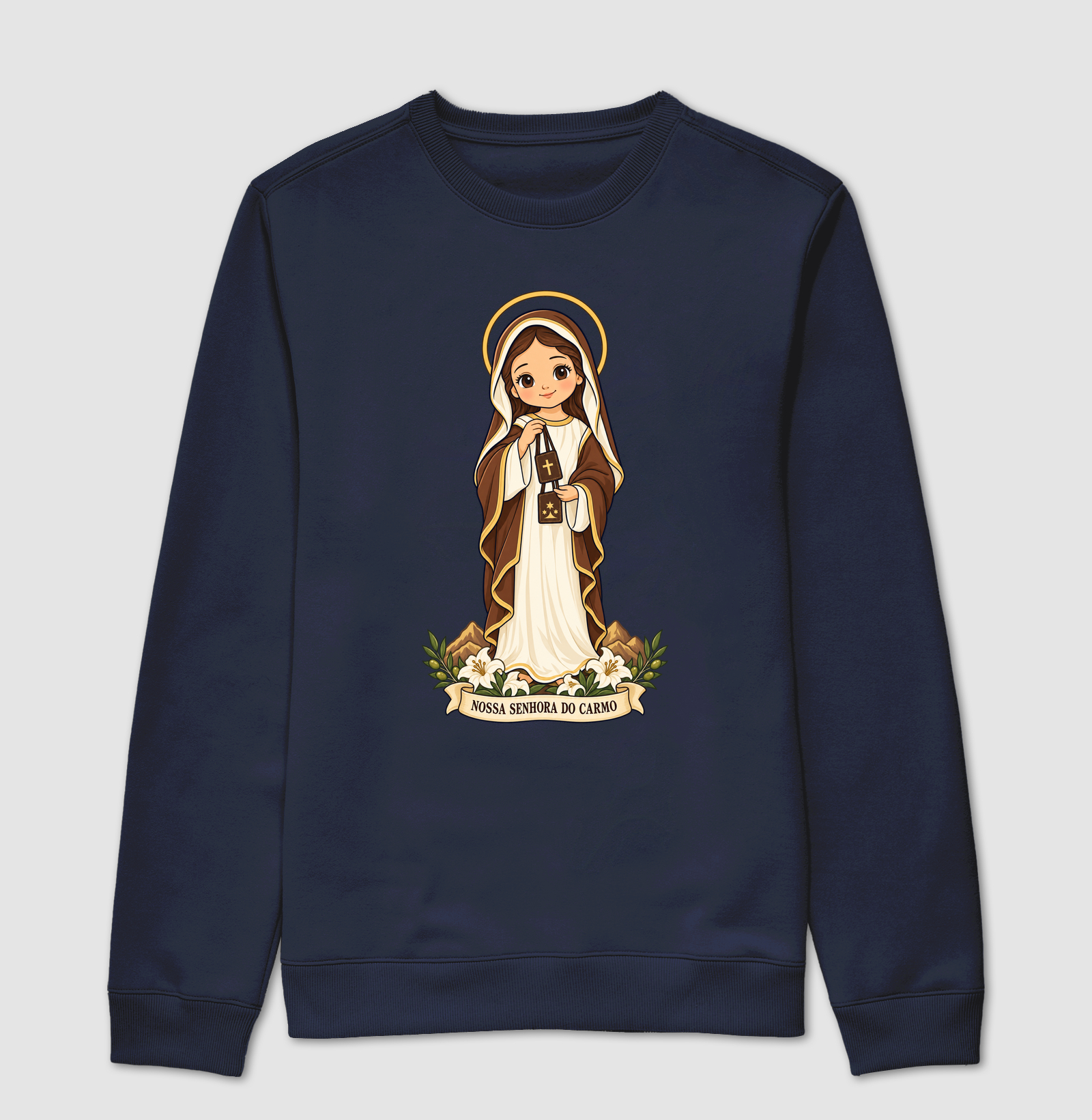 Nossa Senhora do Carmo estilo chibi - Imagem 5