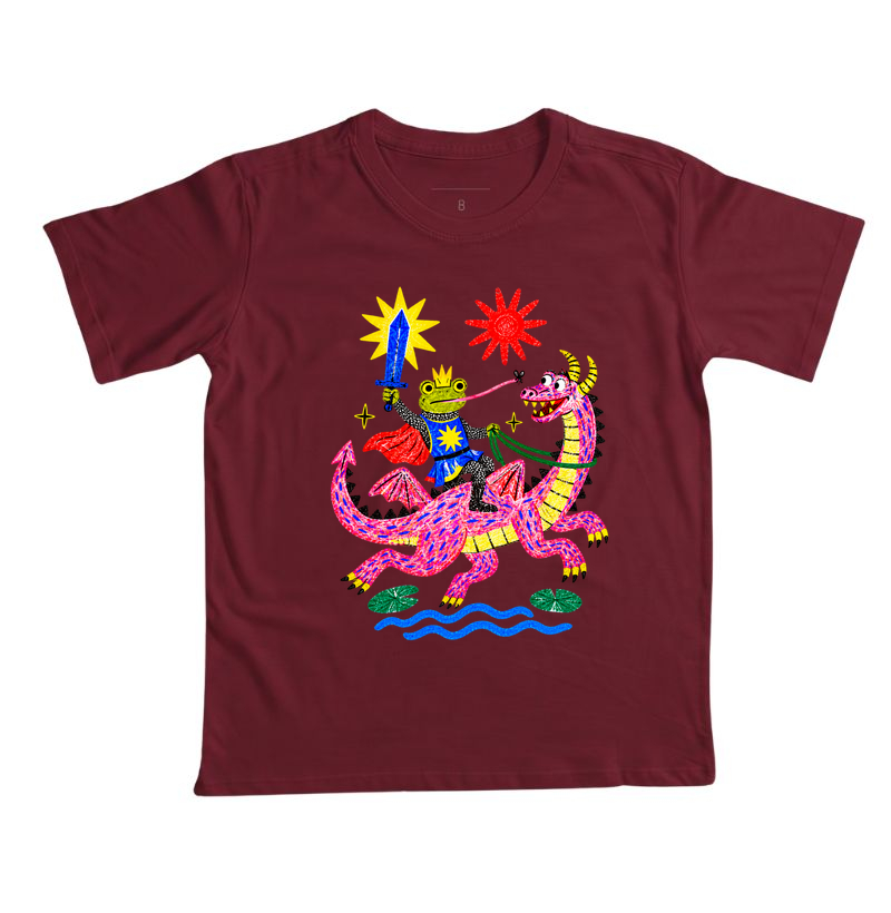 Camiseta Infantil Sapo Real no Dragão Rosa - Imagem 6