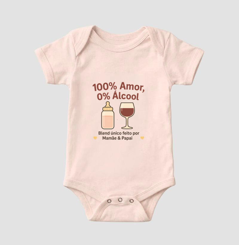 Body Infantil 100% Amor, 0% Alcool - Imagem 4