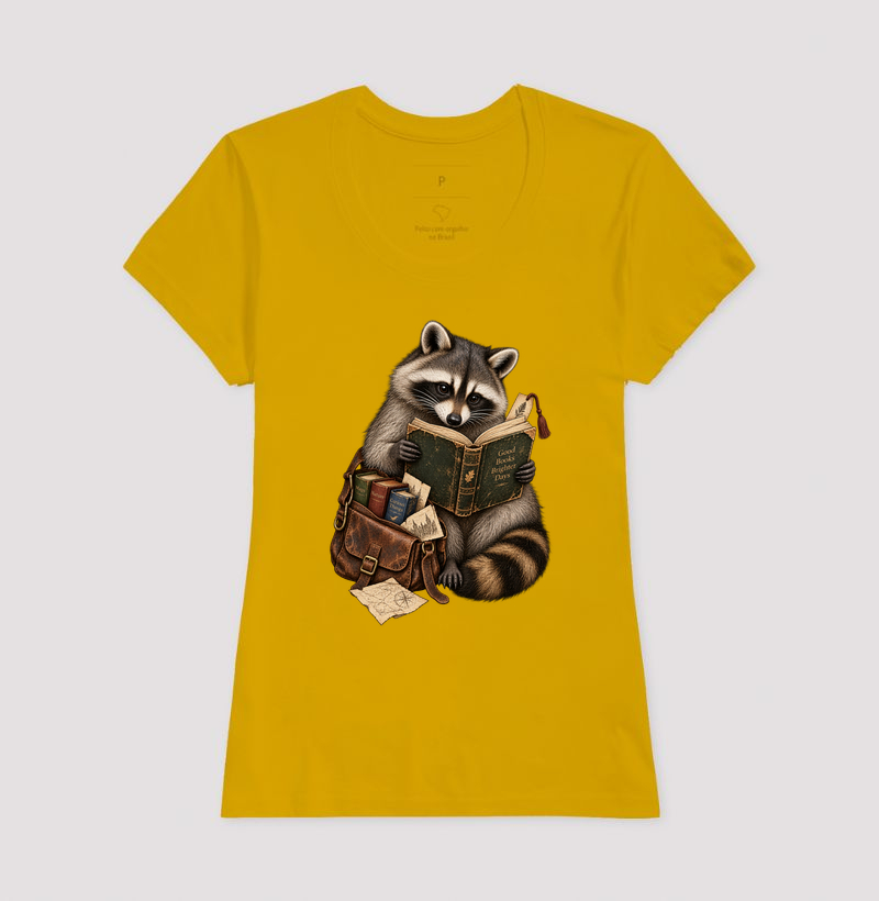 Camiseta Guaxinim Leitor - Imagem 13