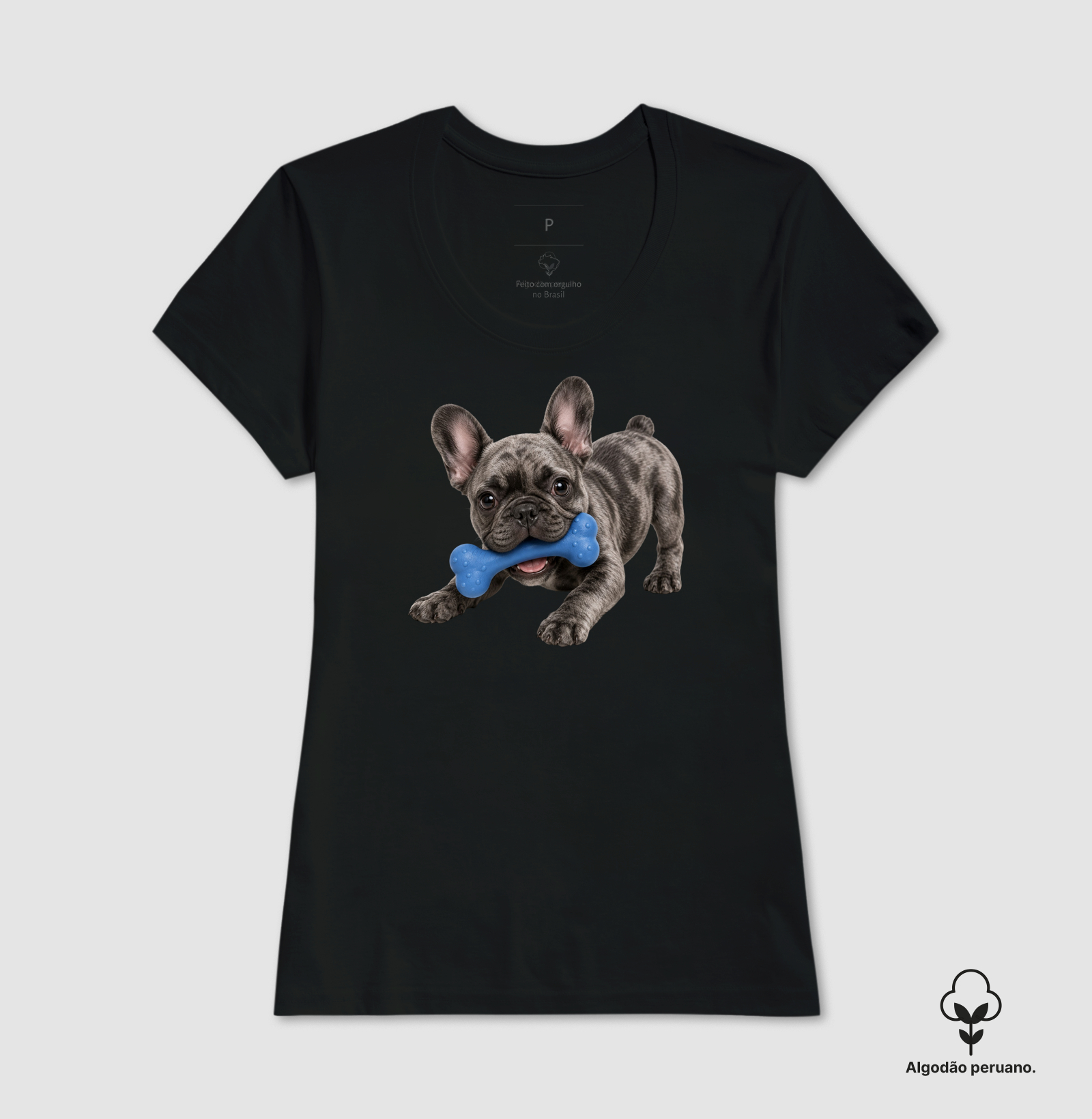 Bulldog (Buldogue) Francês Cinza - Desenho Animado - Imagem 4