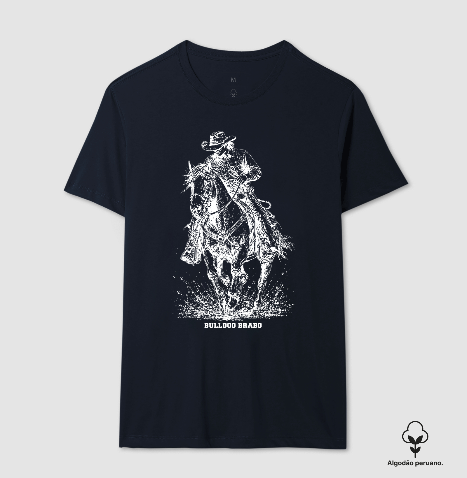 Cowboy Riding Horse Bulldog Brabo - Imagem 9