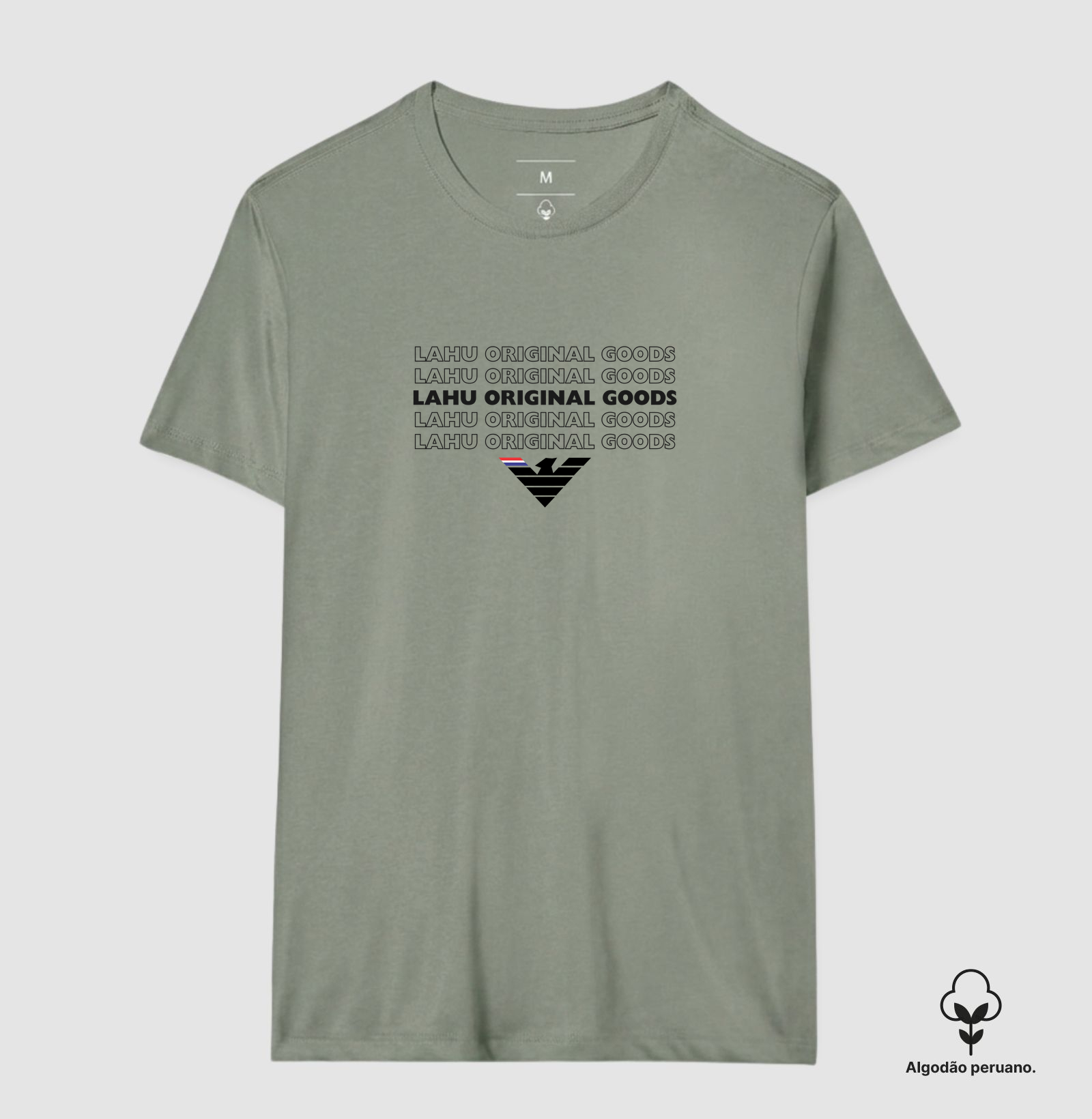 🦅 LAHU ORIGINAL GOODS | A Essência da Identidade Absoluta A estampa LAHU ORIGINAL GOODS é a expressão máxima da autenticidade, da força e do orgulho de pertencer. Com um design marcante e moderno, a repetição do nome da marca cria uma composição poderosa que simboliza consistência, confiança e a construção de um legado que atravessa gerações. - Imagem 9
