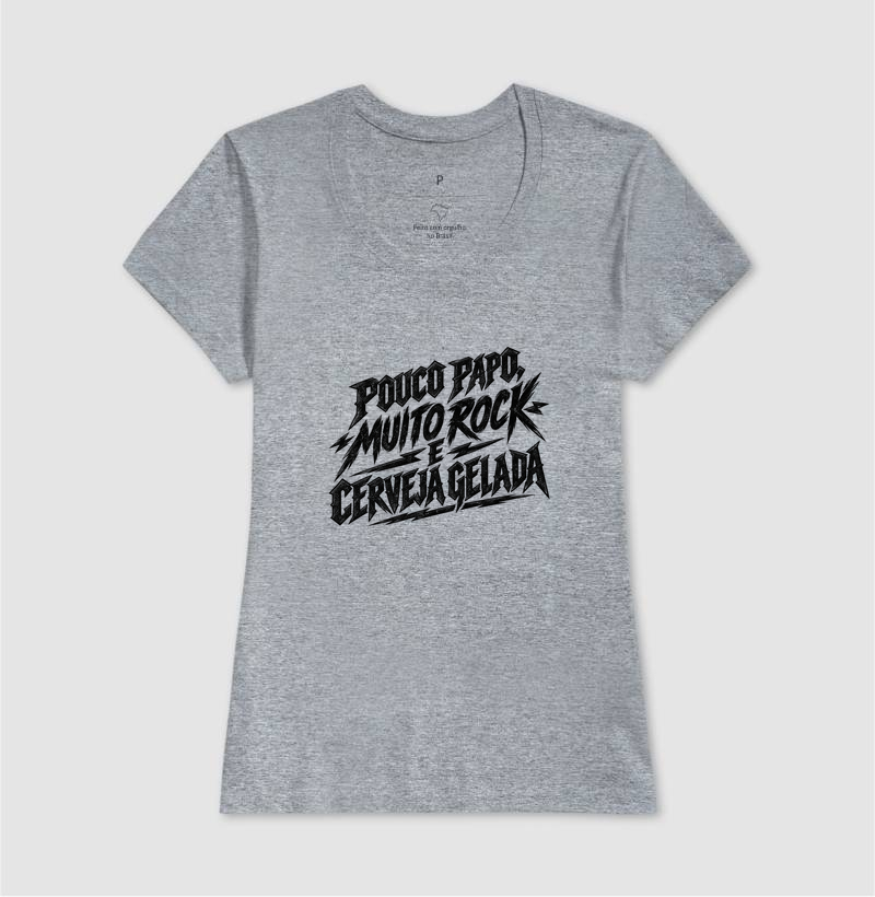 Camiseta Rock “Pouco Papo, Muito Rock e Cerveja Gelada” - Imagem 9