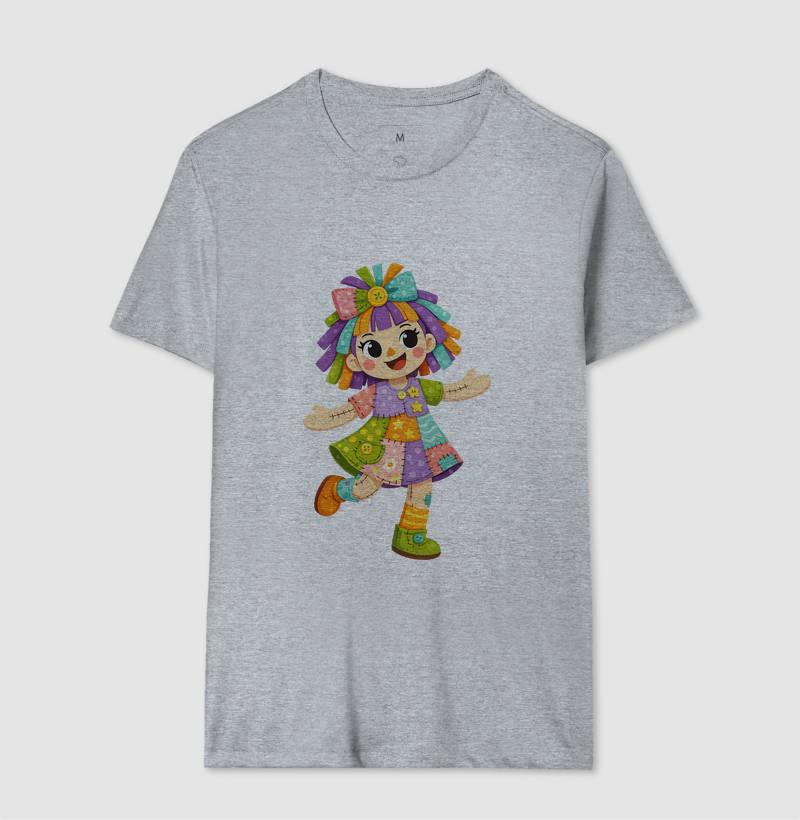 Camiseta Boneca de Pano - Azul - Camiseta