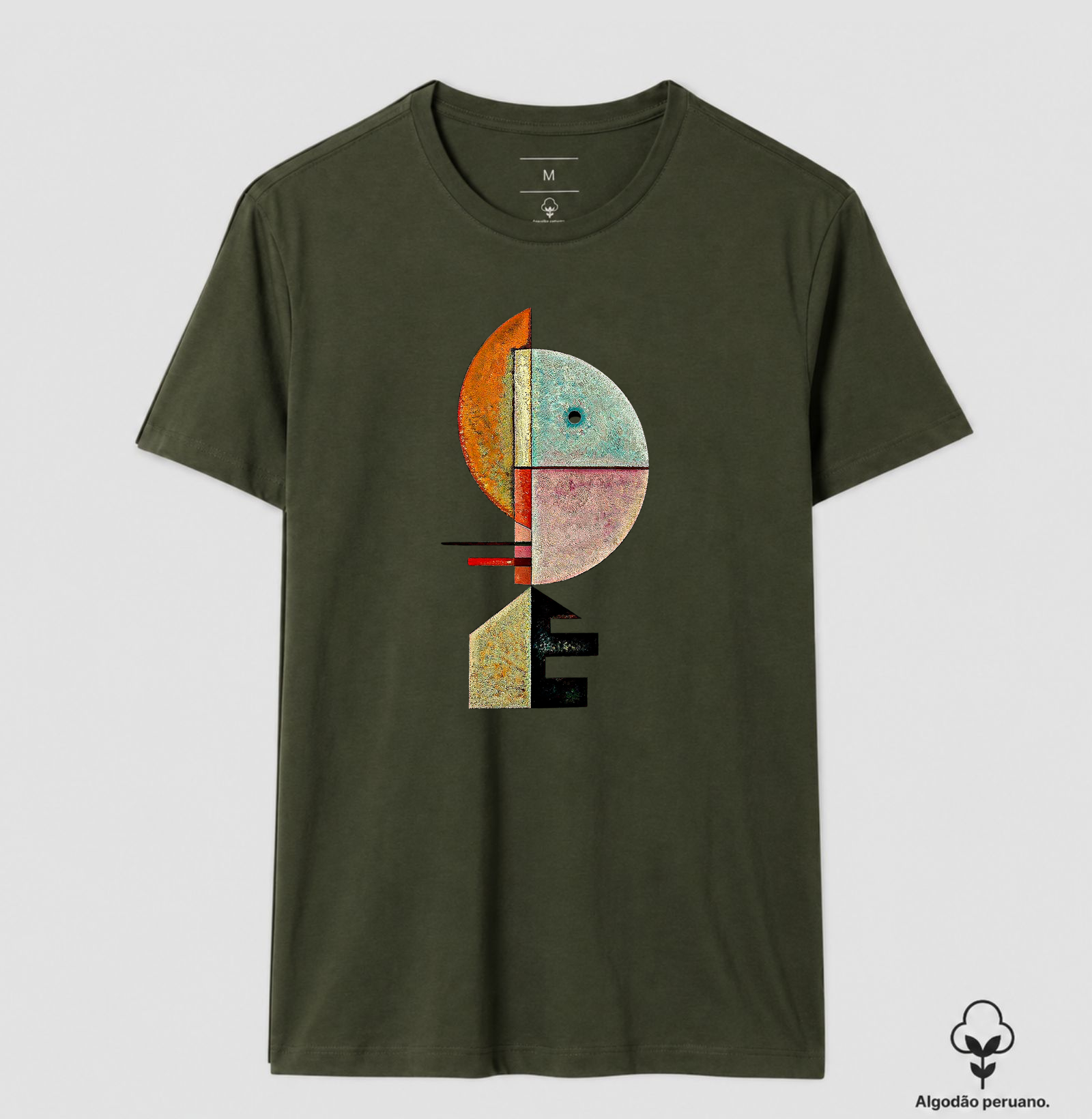 Camiseta Premium Algodão Peruano Arte Abstrata Kandinsky Upward - Imagem 3