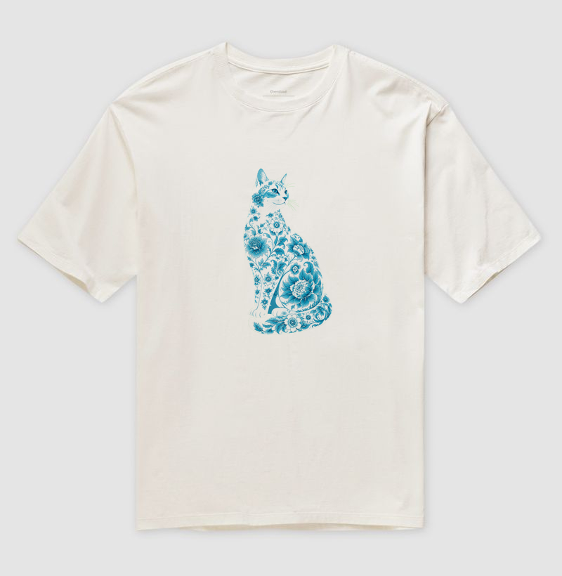 Gato Floral Azul - Imagem 4