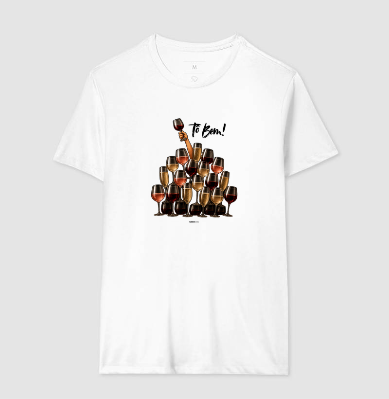 Camiseta Vinho - Tô Bem! - Taças - Imagem 4