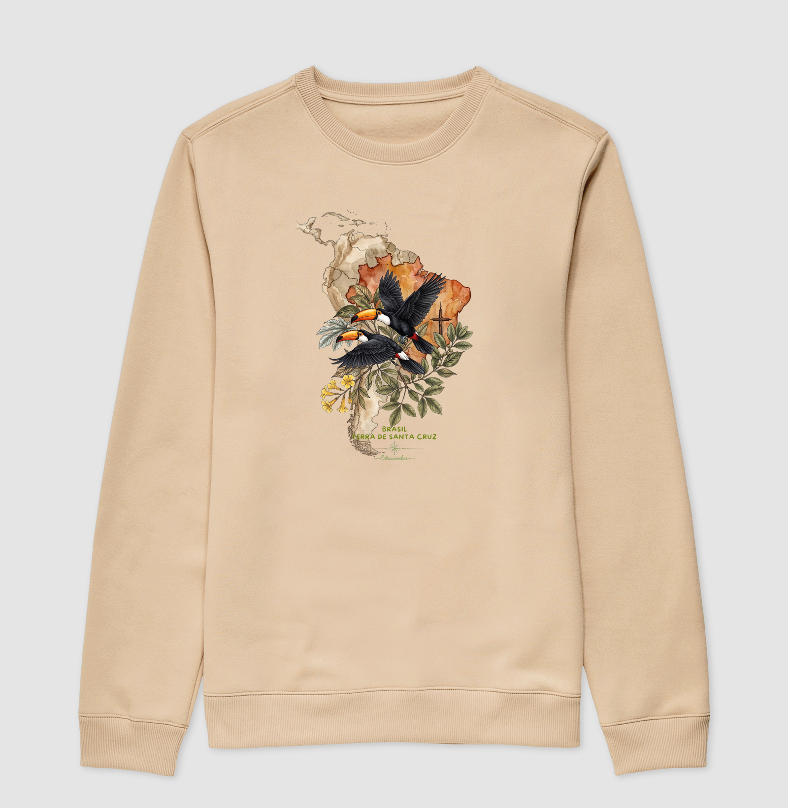 Camiseta Tucanos & Ipê - Brasil Terra de Santa Cruz - Fé, História e Natureza - Imagem 3