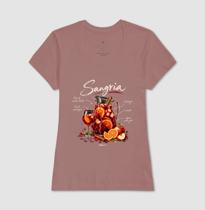 Camiseta Sangria – Drink com Vinho Tinto e Frutas - Imagem 15