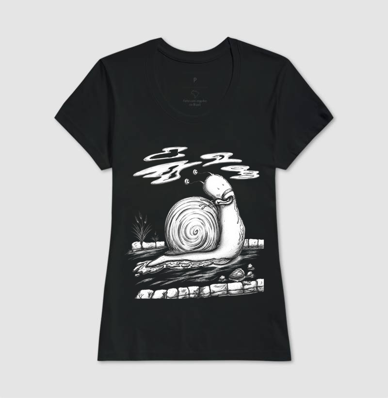 Camiseta Caracol Preta e Branco - Imagem 6
