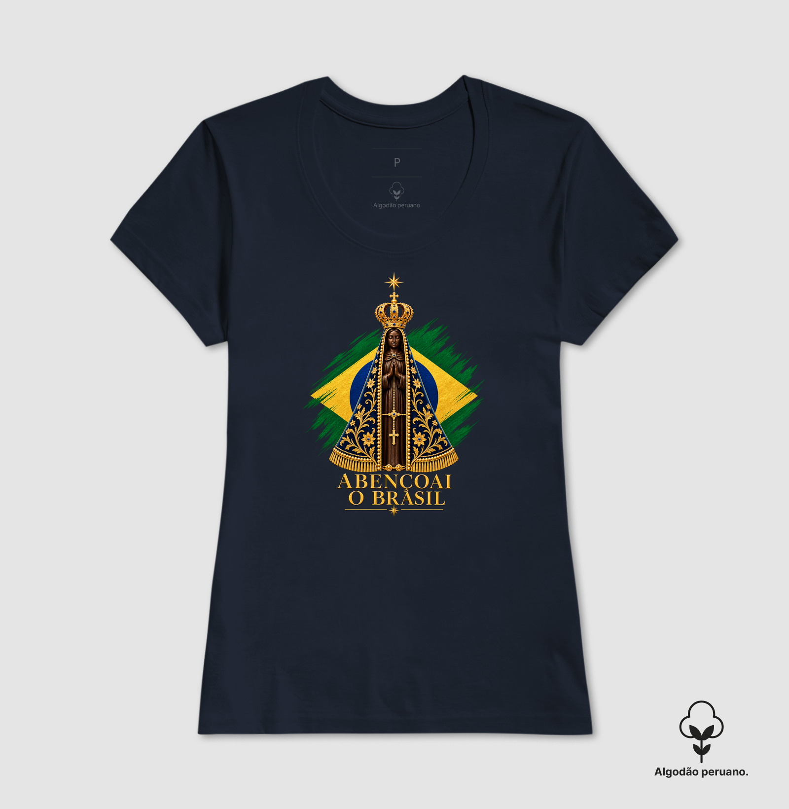 Abençoai o Brasil - Nossa Senhora Aparecida (Algodão Premium) - Imagem 4