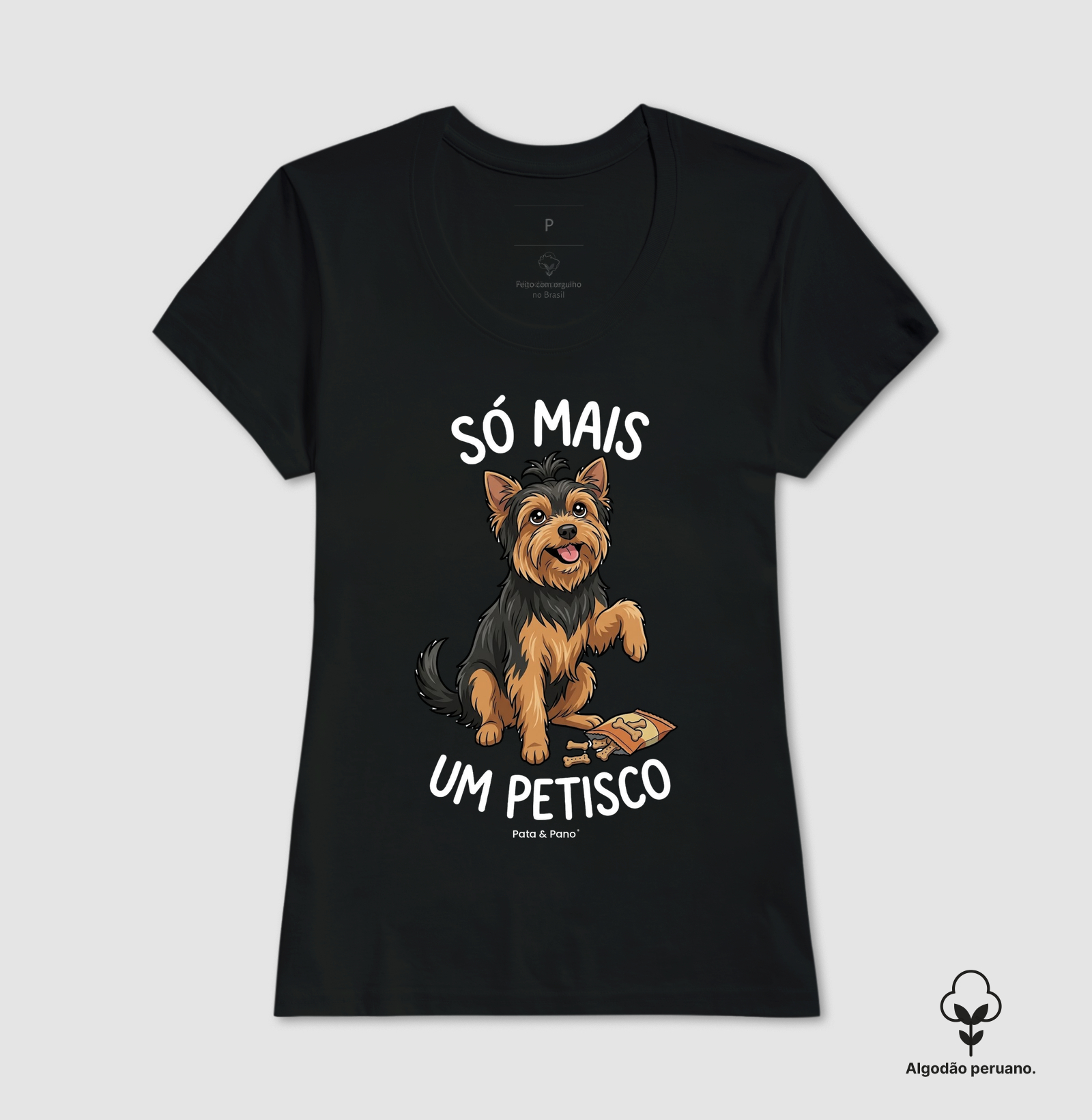 CAMISETA ALGODÃO PERUANO YORKSHIRE PETISCO - Imagem 7