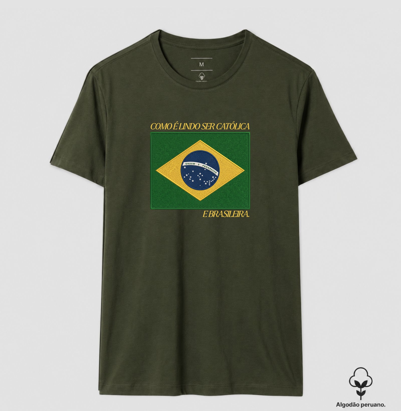 Camisa Brasil Bandeira Estilo Bordada - Imagem 9