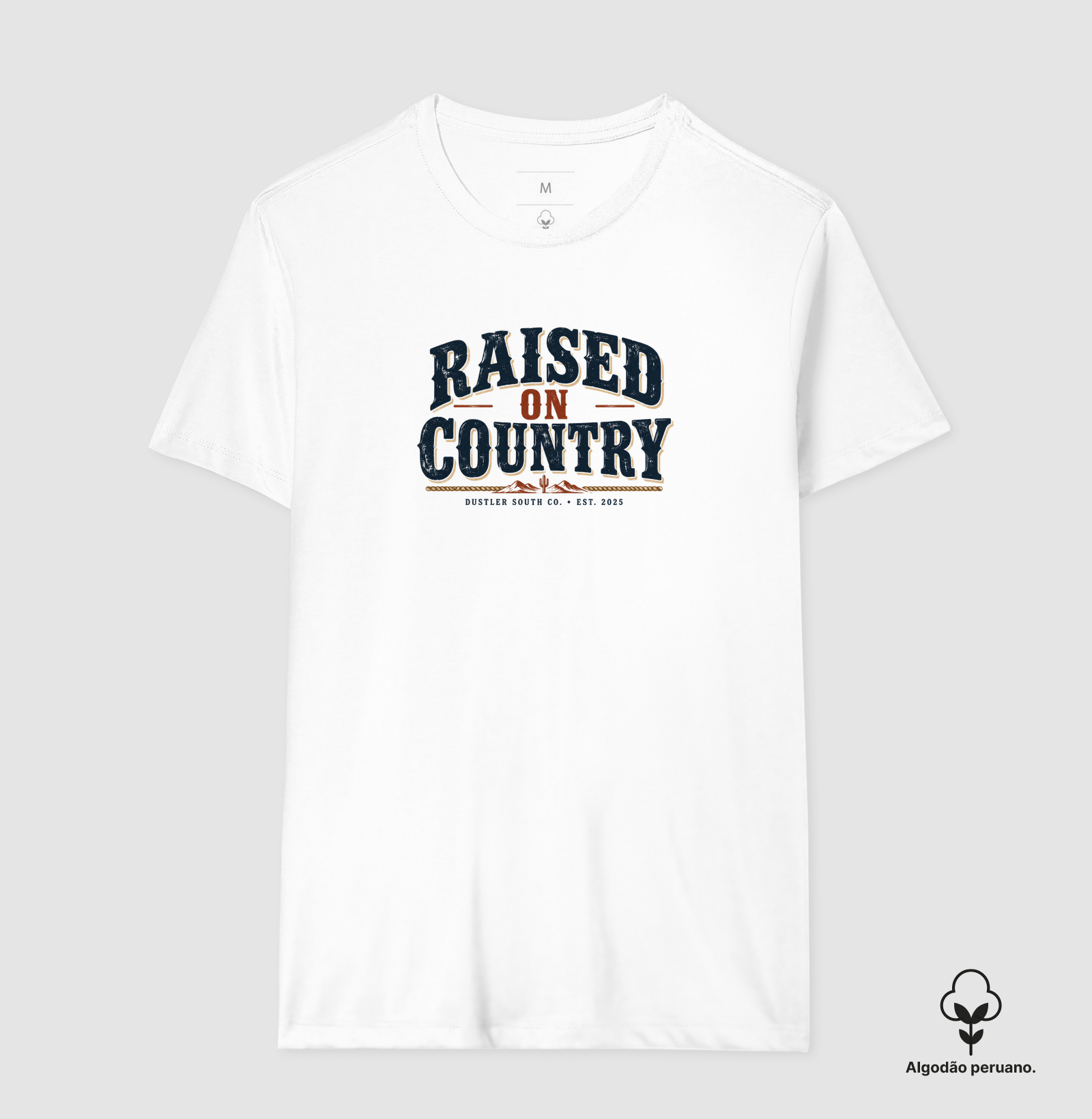 Camiseta Country Masculina Raised On Country Dustler South Co. - Imagem 2