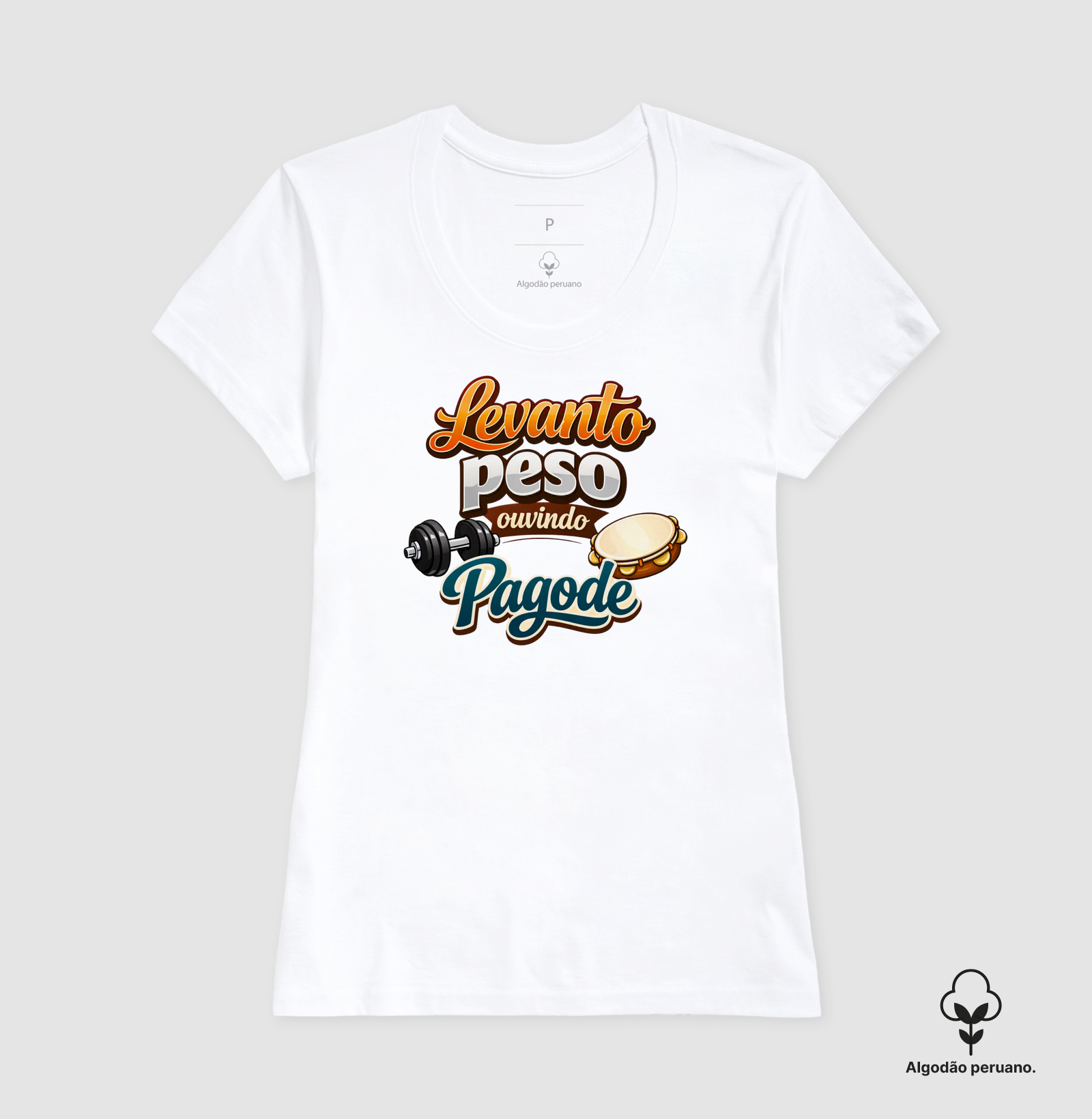 camiseta levanto peso ouvindo pagode - Imagem 4