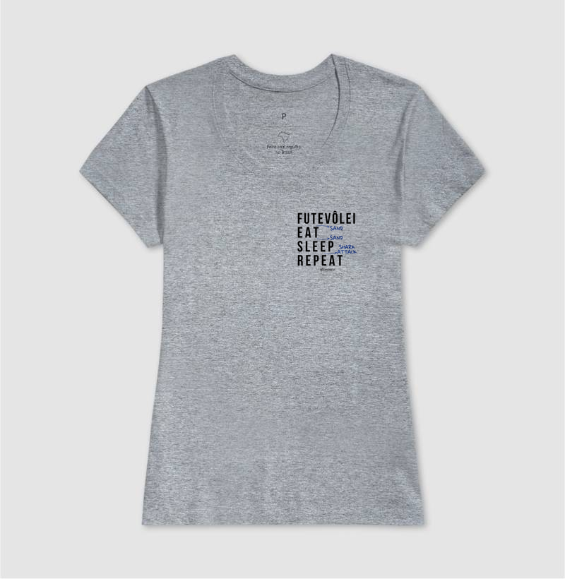 Camiseta Futevôlei (Sand). Eat. Sleep. Repeat. - Imagem 9